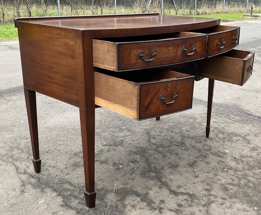 Georgian Style Bowfront Mahogany Dressing Table  View V