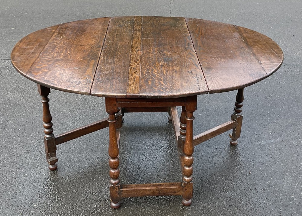 Antique Oak Gateleg Dining Table to Seat Six  View V