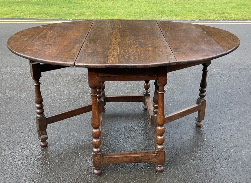 Antique Oak Gateleg Dining Table to Seat Six  View VII