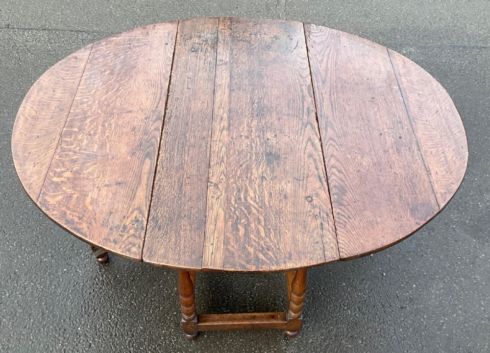 Antique Oak Gateleg Dining Table to Seat Six  View VIII