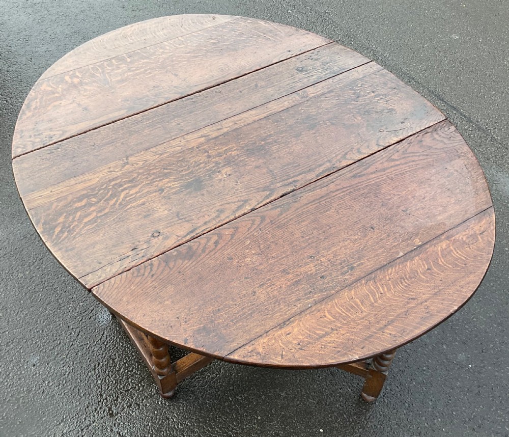 Antique Oak Gateleg Dining Table to Seat Six  View IX