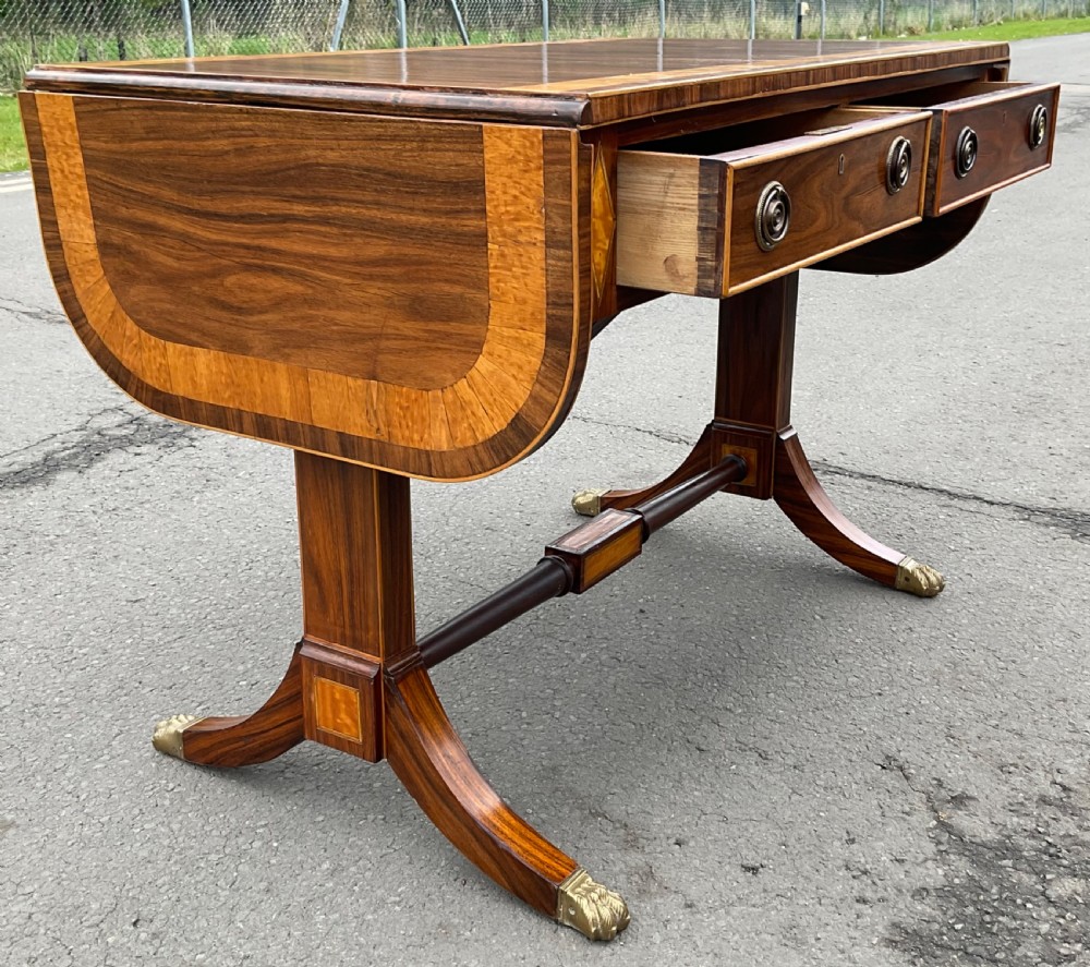 Regency Rosewood Sofa Table View VII