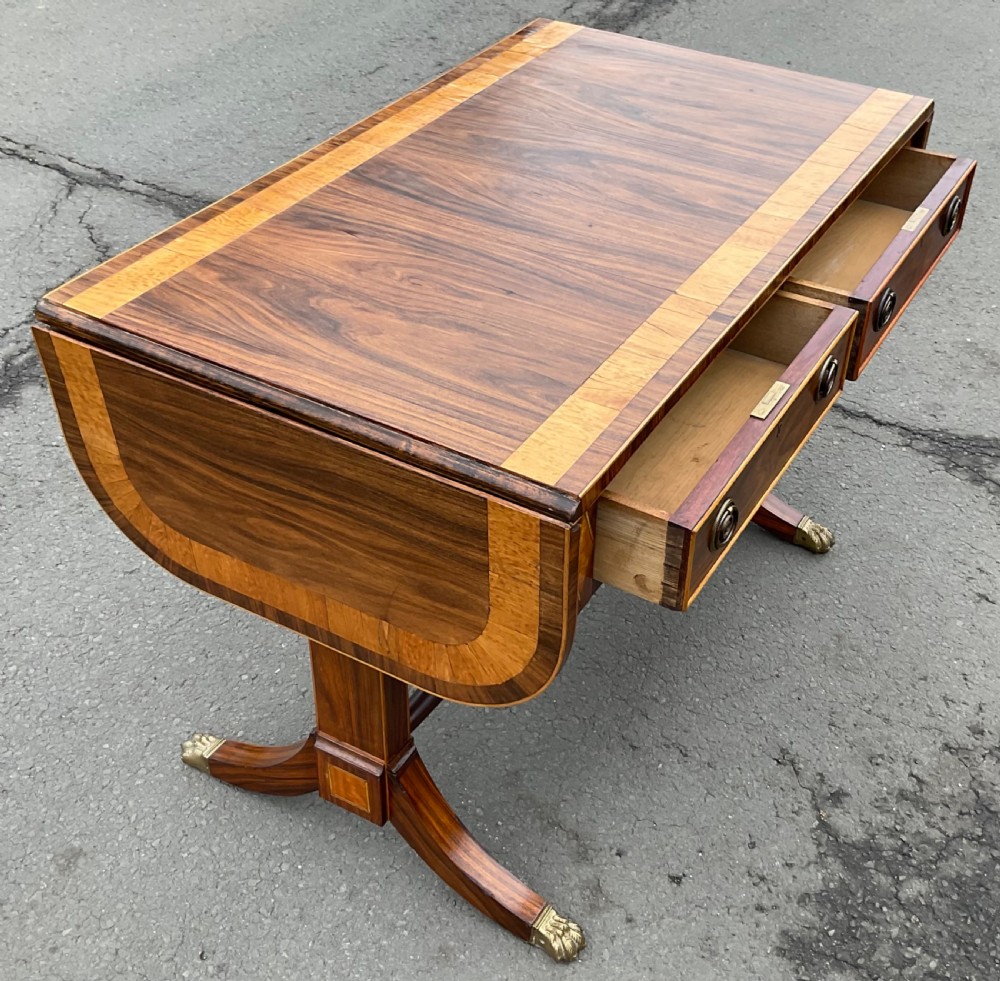 Regency Rosewood Sofa Table View IX