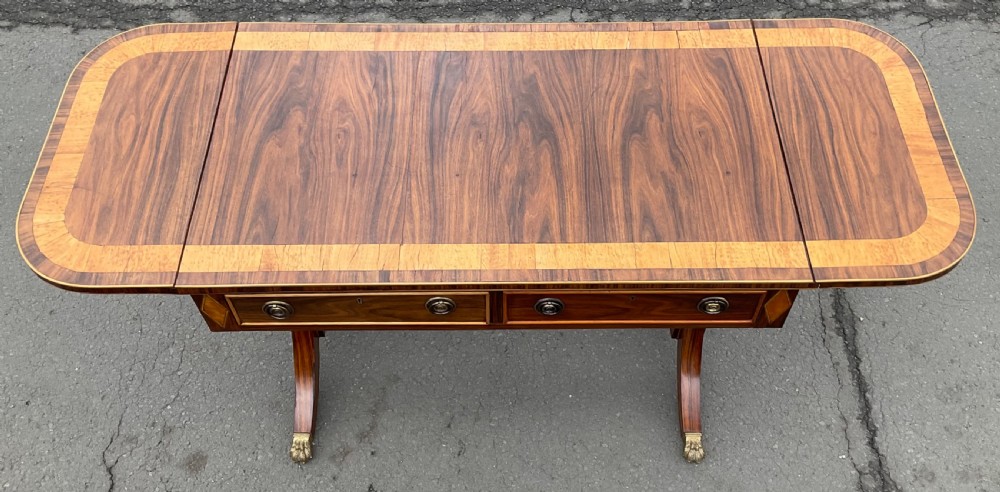 Regency Rosewood Sofa Table View XI