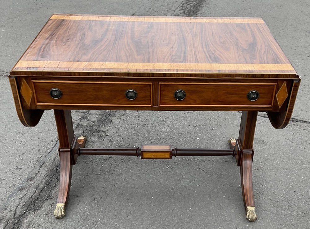 Regency Rosewood Sofa Table View XII