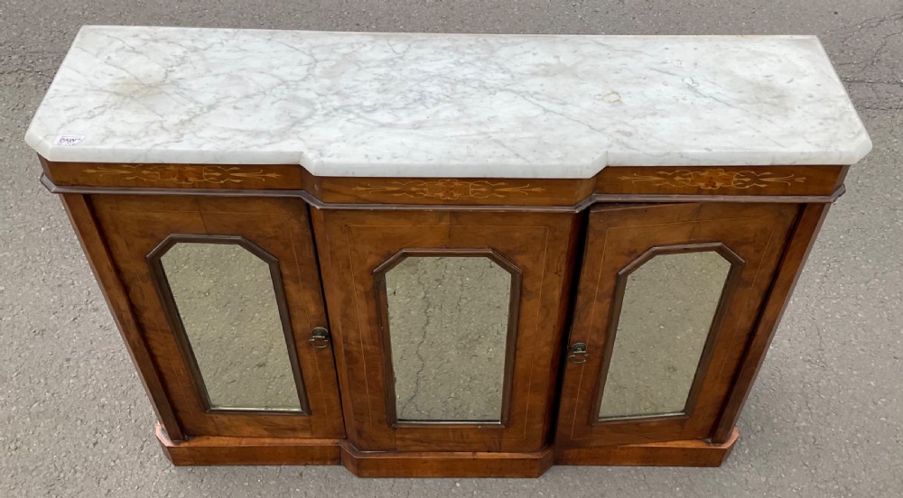 Victorian Small Inlaid Walnut Side Cabinet View IV
