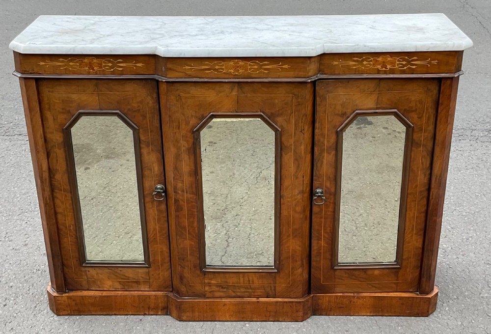 Victorian Small Inlaid Walnut Side Cabinet View VIII