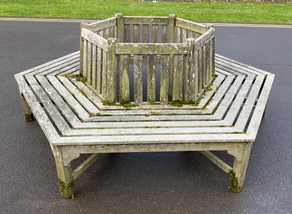 Large Wooden Slatted Tree Seat 