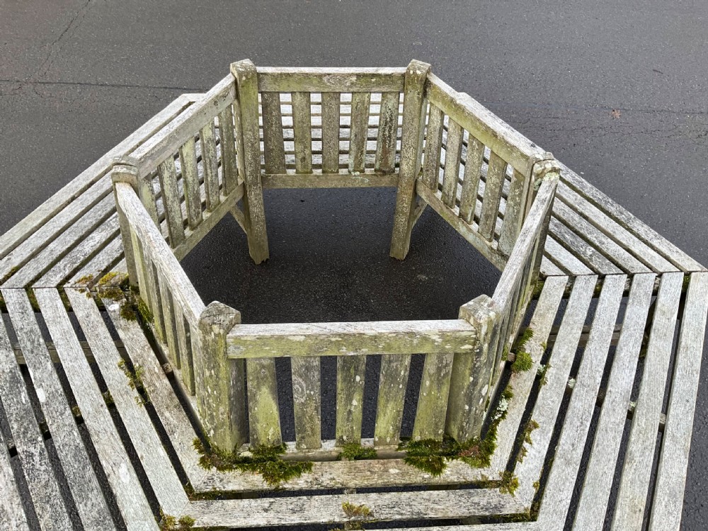 Large Wooden Slatted Tree Seat  View VII
