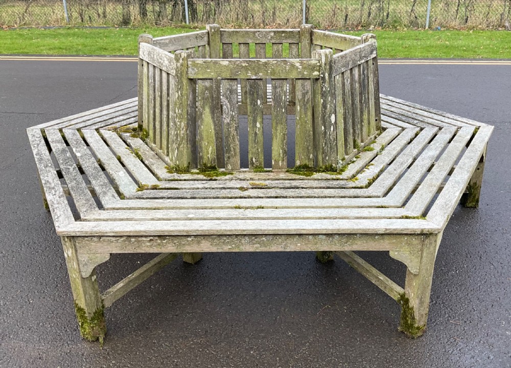 Large Wooden Slatted Tree Seat  View VIII