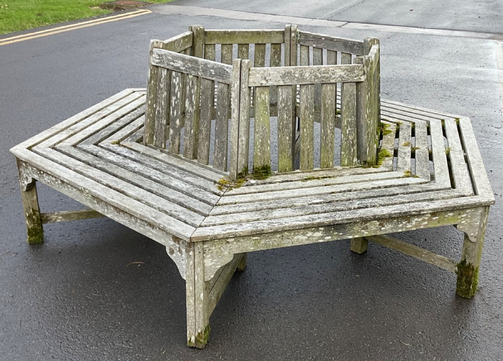 Large Wooden Slatted Tree Seat  View IX