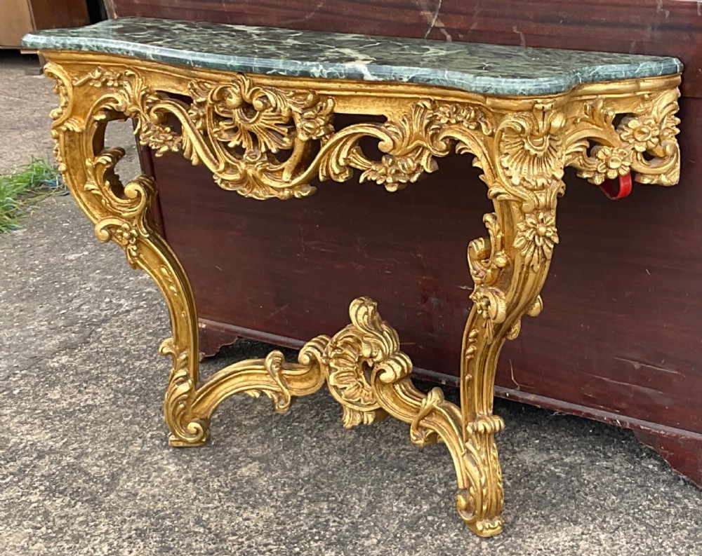 Carved Gilt Wood Console Table  View III