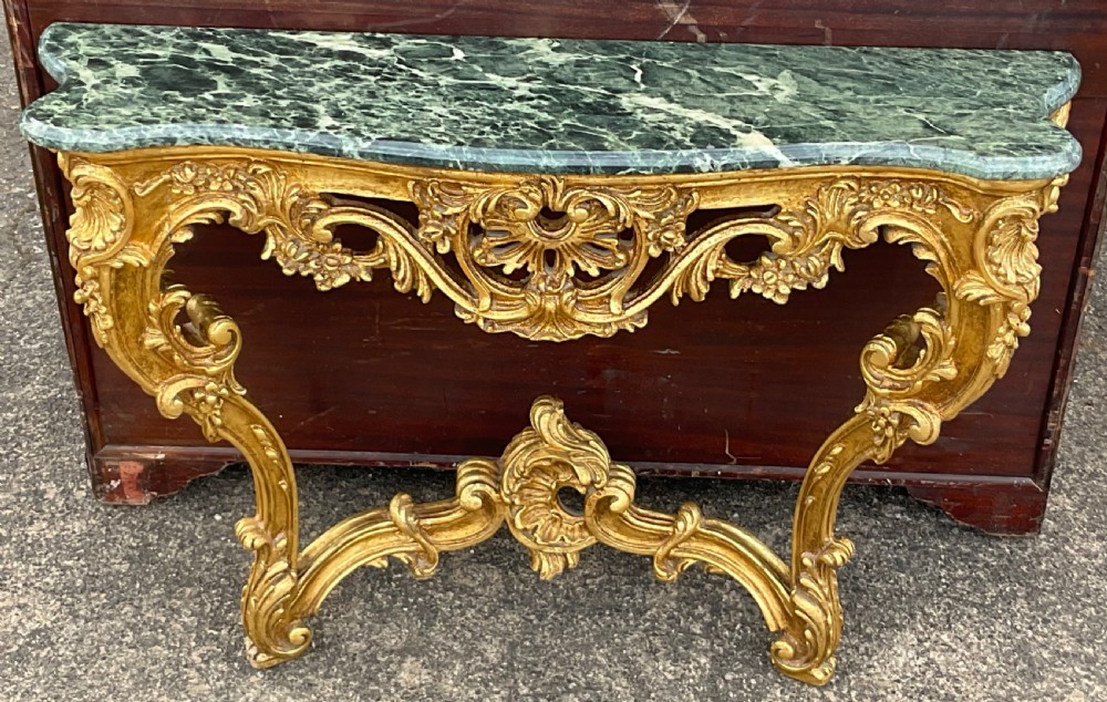 Carved Gilt Wood Console Table  View IV