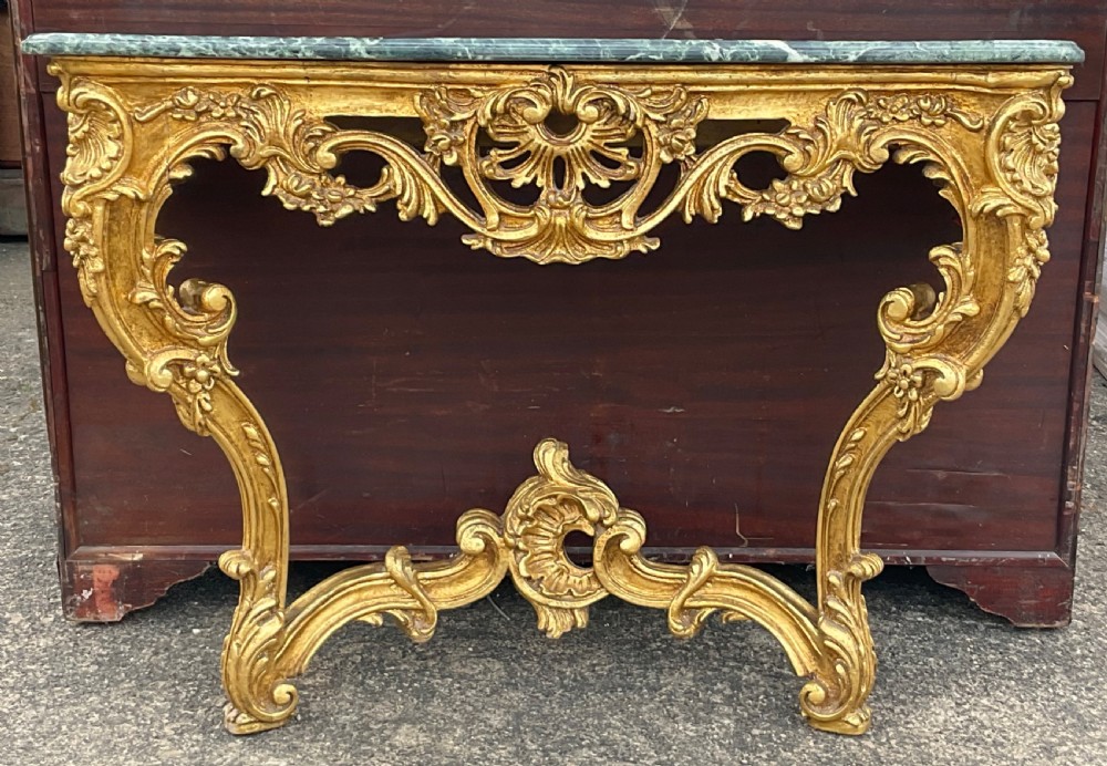 Carved Gilt Wood Console Table  View V