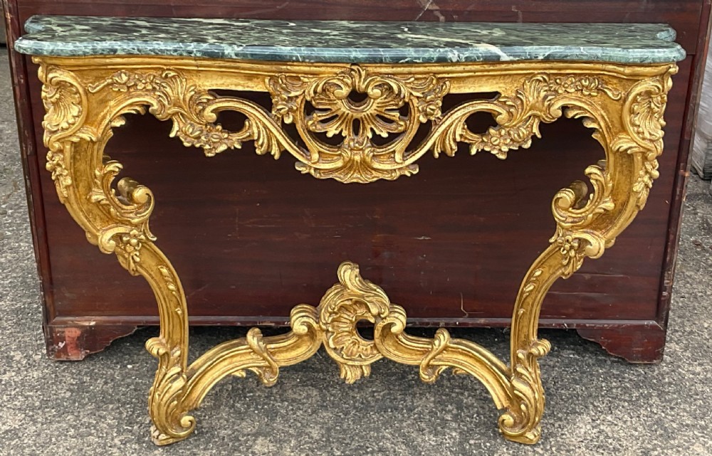 Carved Gilt Wood Console Table  View VI