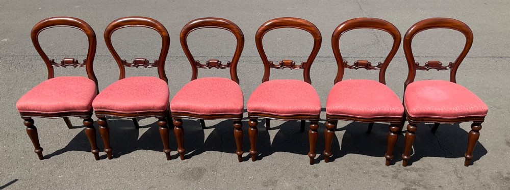 Set of Six Victorian Mahogany Dining Chairs  View III