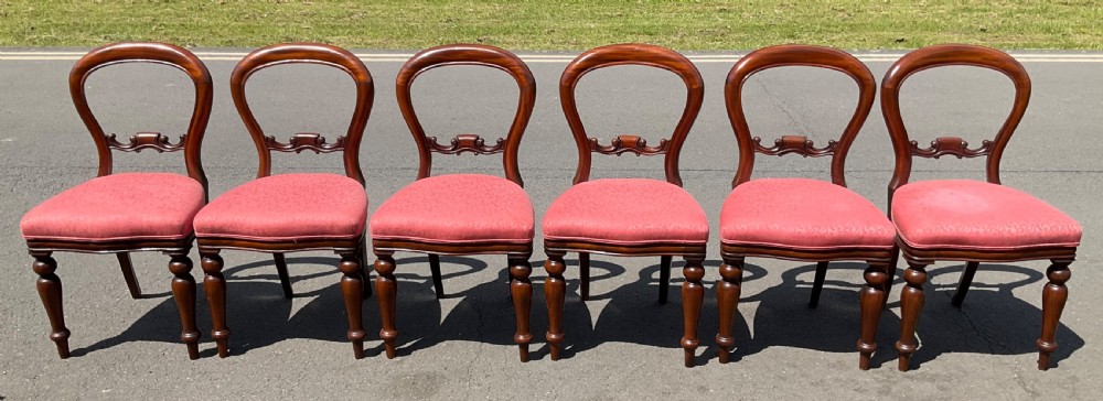 Set of Six Victorian Mahogany Dining Chairs  View V
