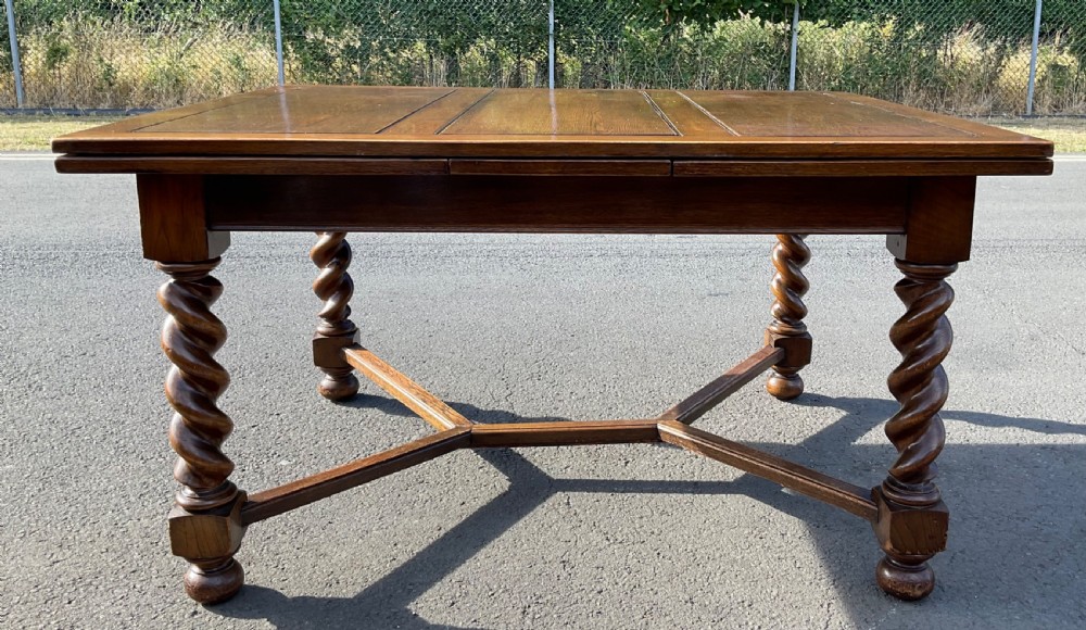 Oak Extending Dining Table to Seat Ten  View II
