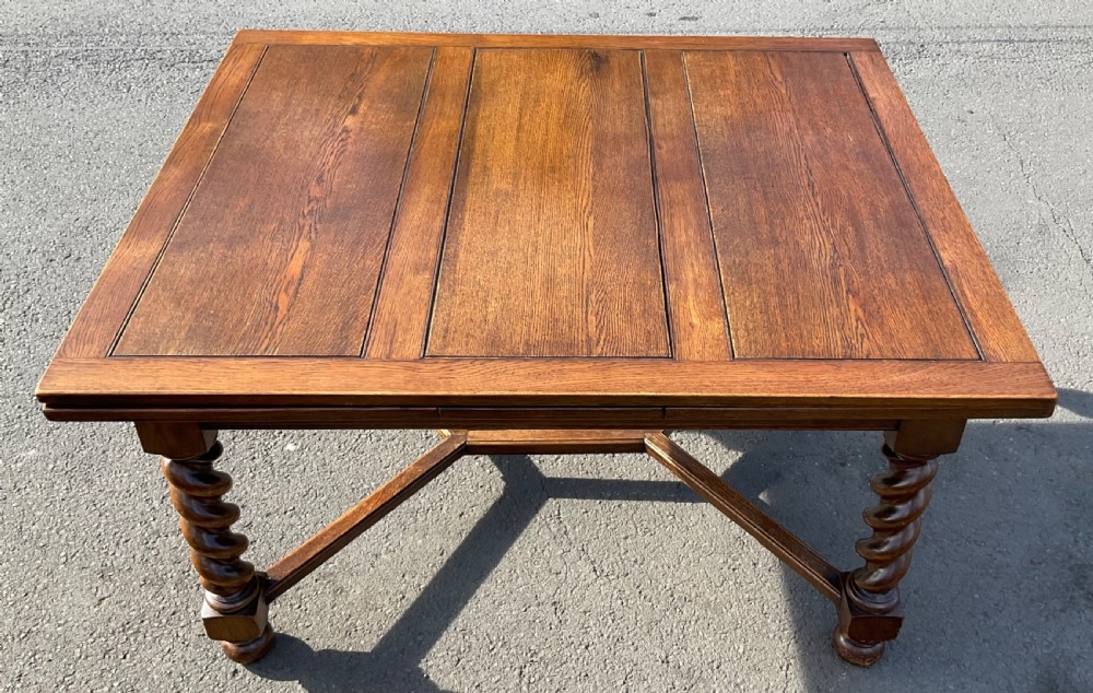 Oak Extending Dining Table to Seat Ten  View III