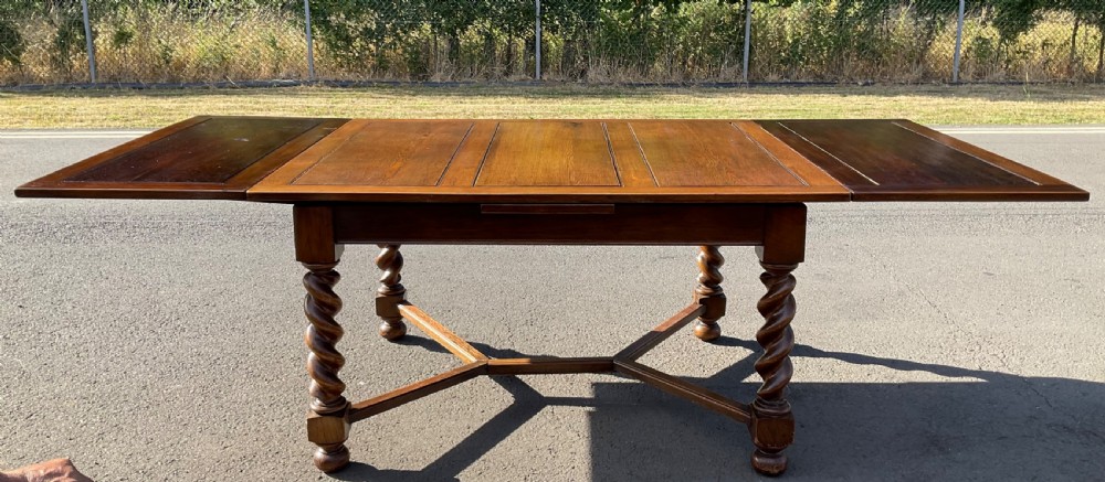 Oak Extending Dining Table to Seat Ten  View IV