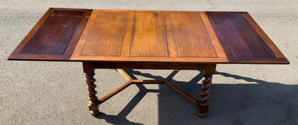 Oak Extending Dining Table to Seat Ten  View V