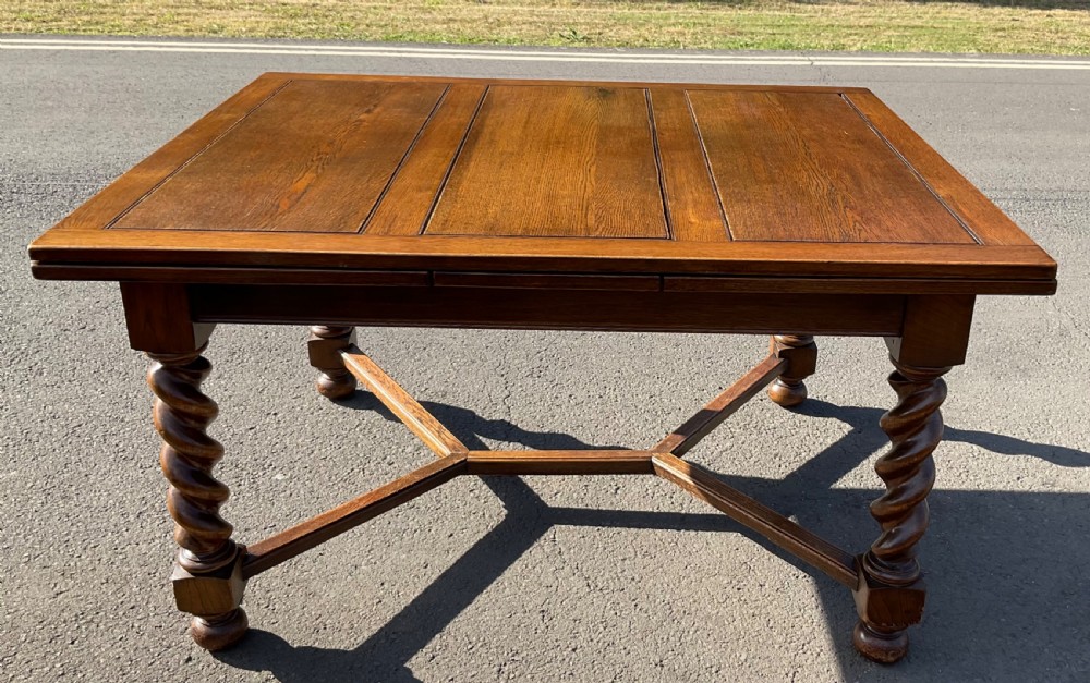 Oak Extending Dining Table to Seat Ten  View VII