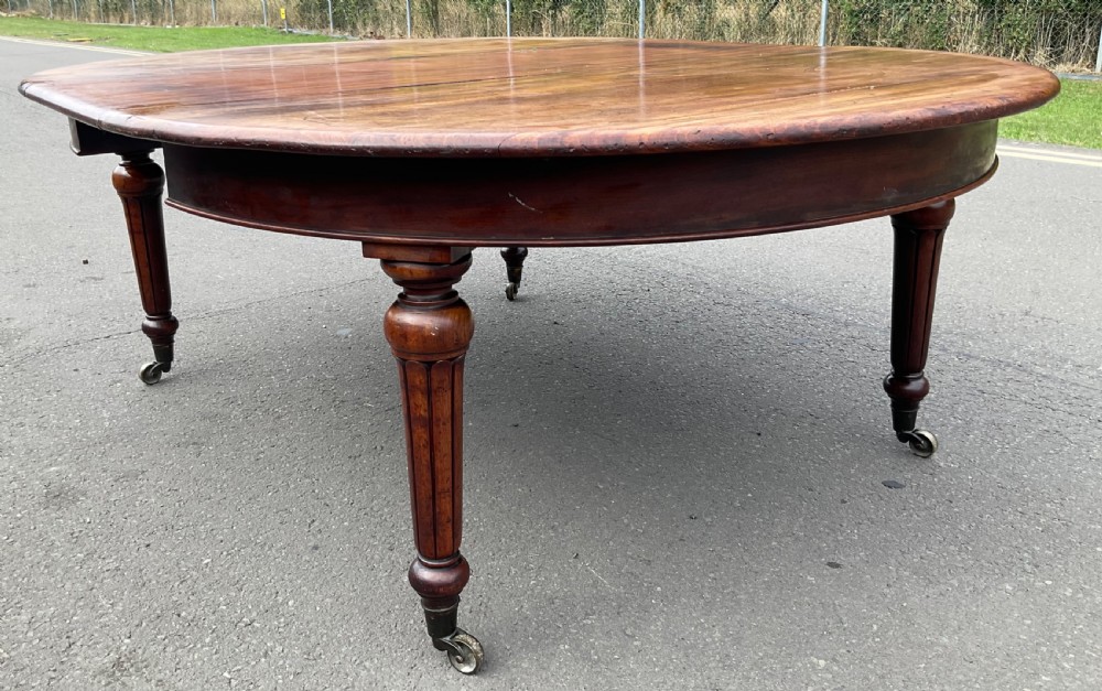 Victorian Round Mahogany Extending Dining Table  View VI