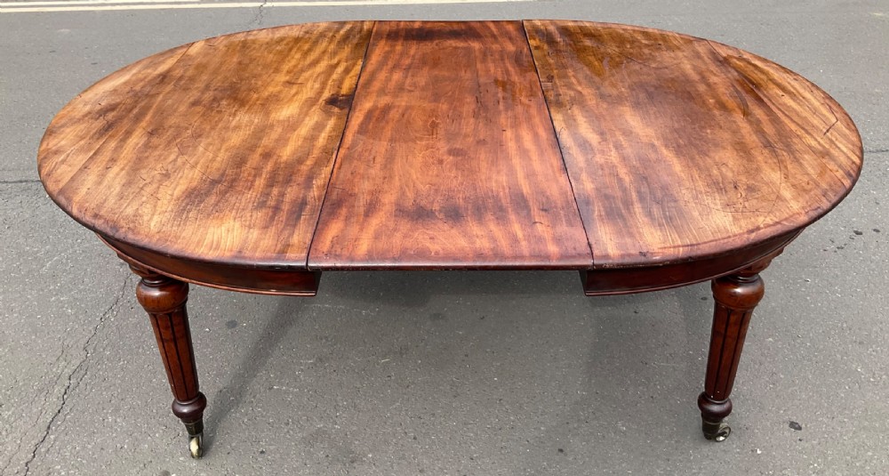 Victorian Round Mahogany Extending Dining Table  View X