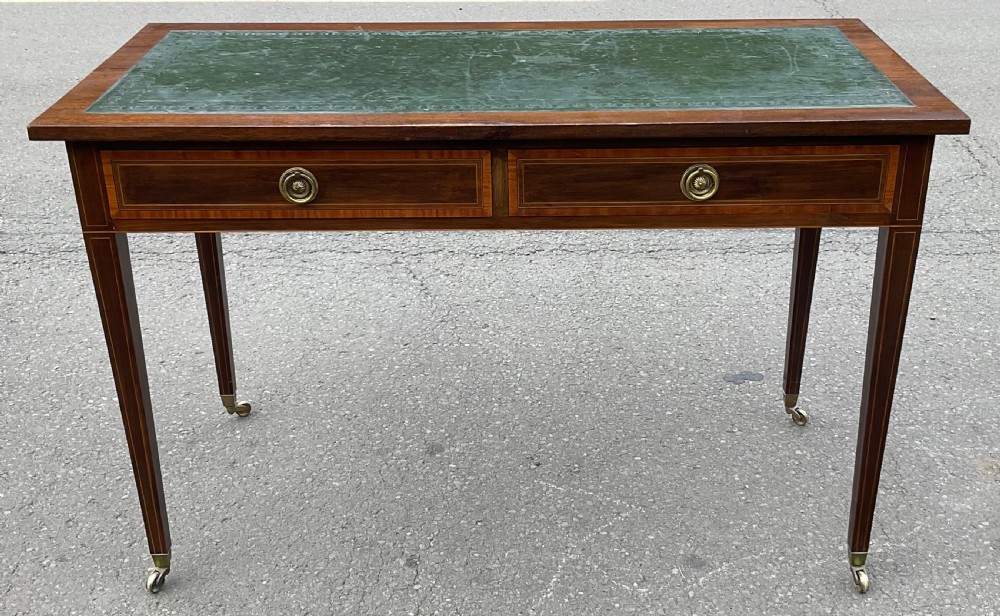 Edwardian Inlaid Mahogany Writing Table 