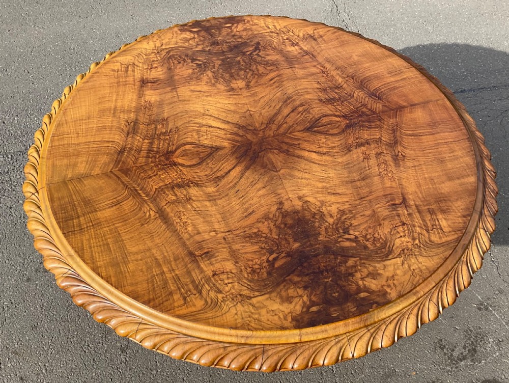 Victorian Round Walnut Pedestal Centre Table  View VII