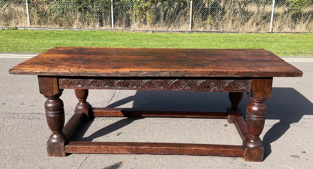 Antique Jacobean Period Oak Refectory Dining Table  View II