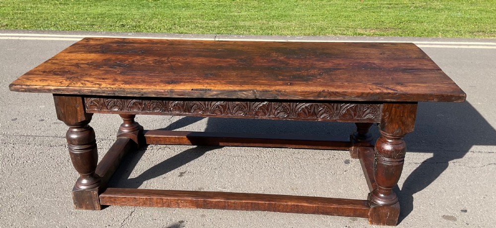 Antique Jacobean Period Oak Refectory Dining Table  View III