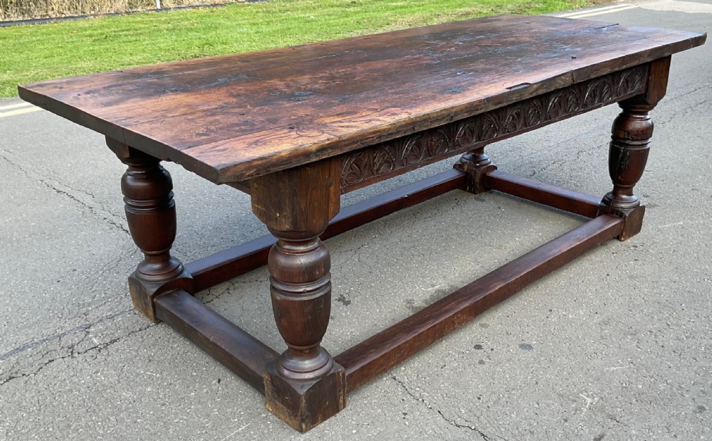 Antique Jacobean Period Oak Refectory Dining Table  View V