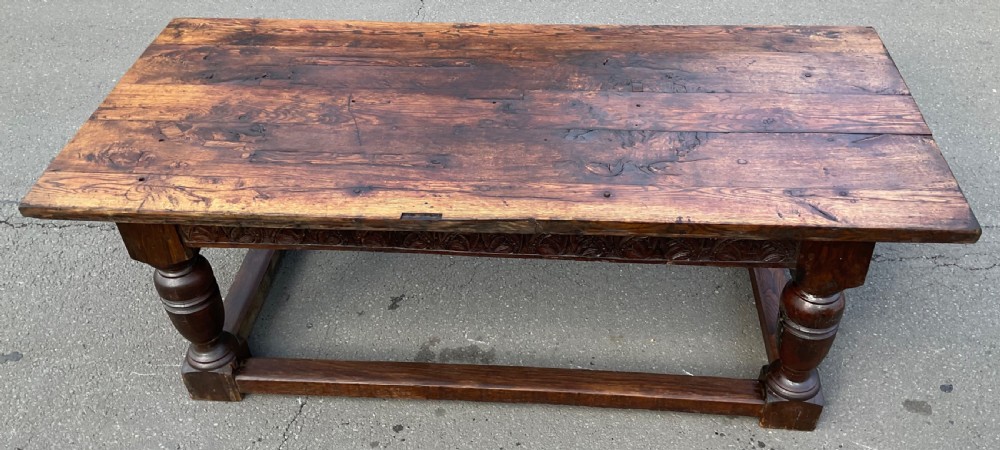 Antique Jacobean Period Oak Refectory Dining Table  View VI