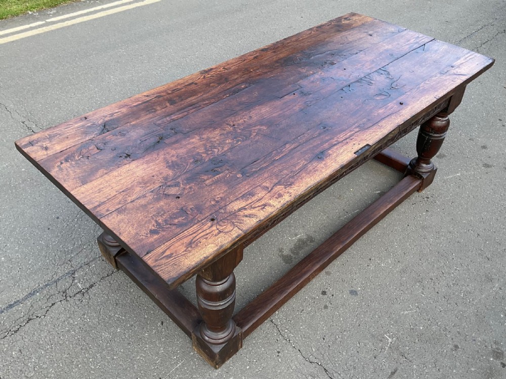 Antique Jacobean Period Oak Refectory Dining Table  View VIII