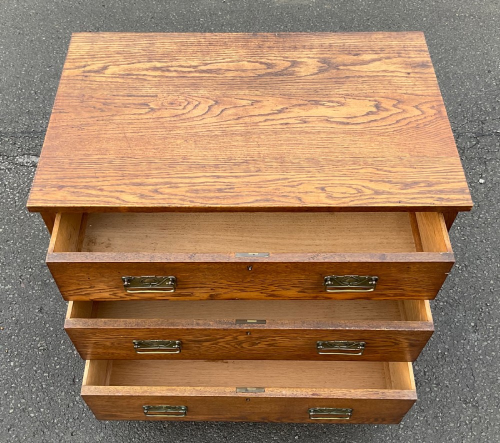 Art Nouveau Solid Oak Chest of Drawers  View VIII