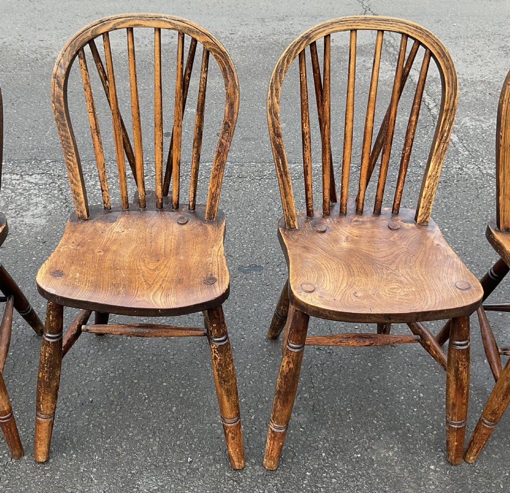 Six Windsor Stickback Kitchen Chairs  View III