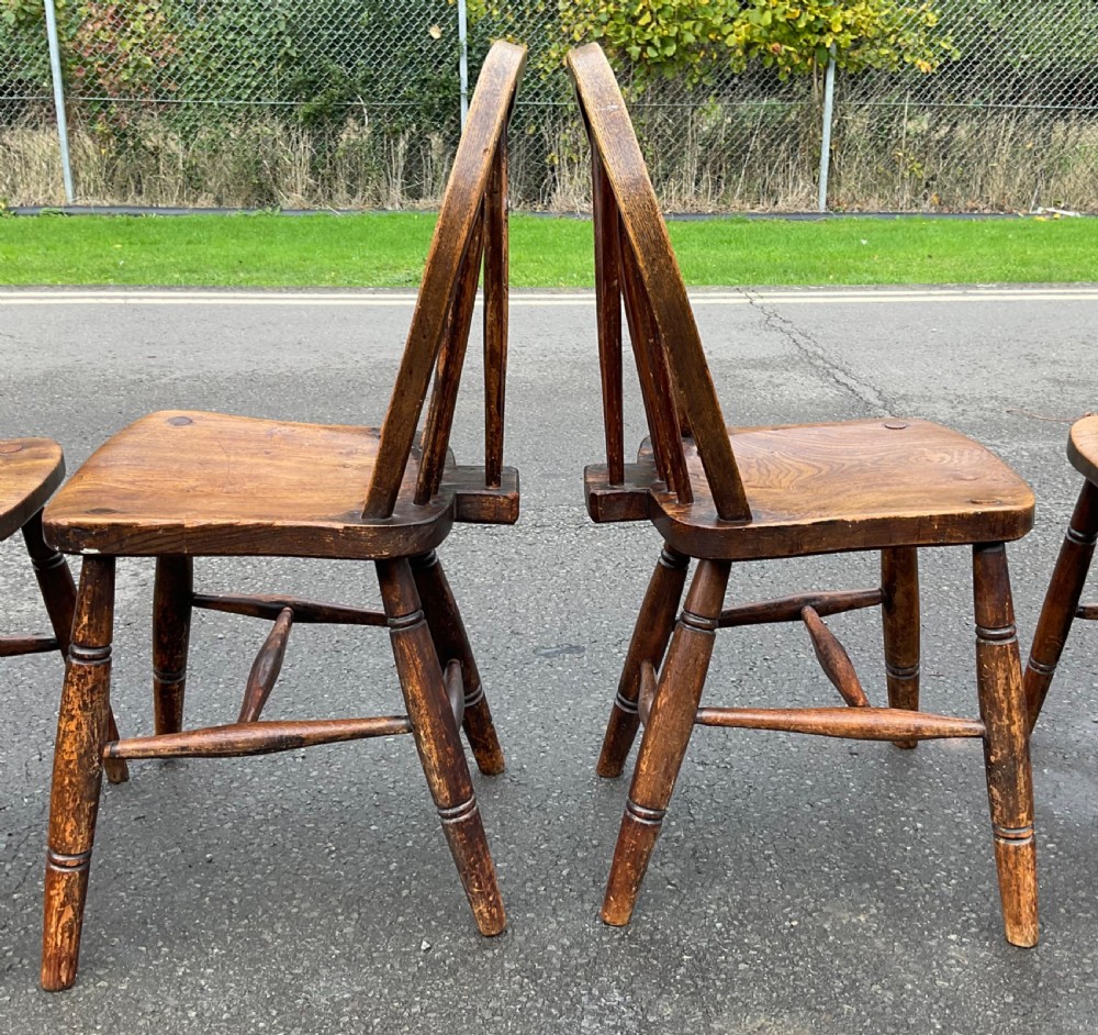 Six Windsor Stickback Kitchen Chairs  View VIII