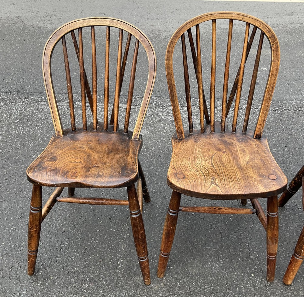 Six Windsor Stickback Kitchen Chairs  View IX