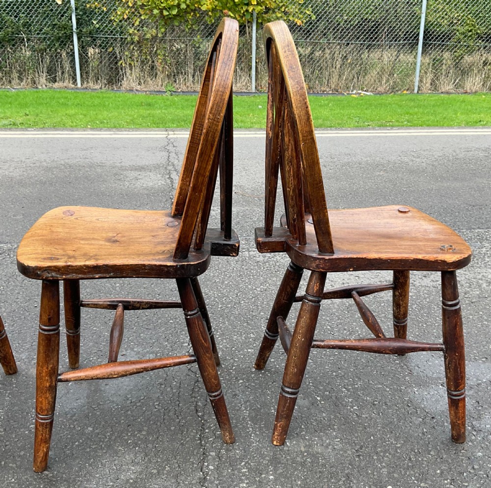 Six Windsor Stickback Kitchen Chairs  View X
