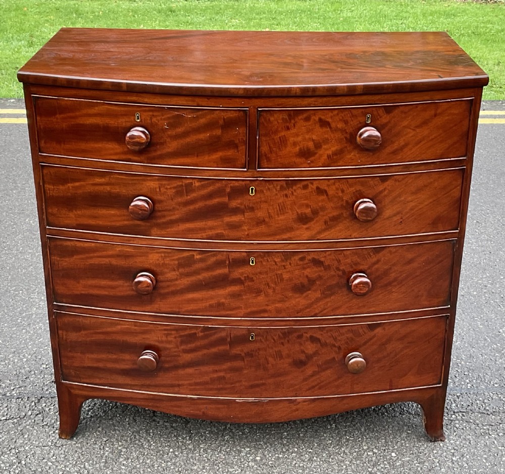 Georgian Mahogany Bowfront Chest of Drawers
