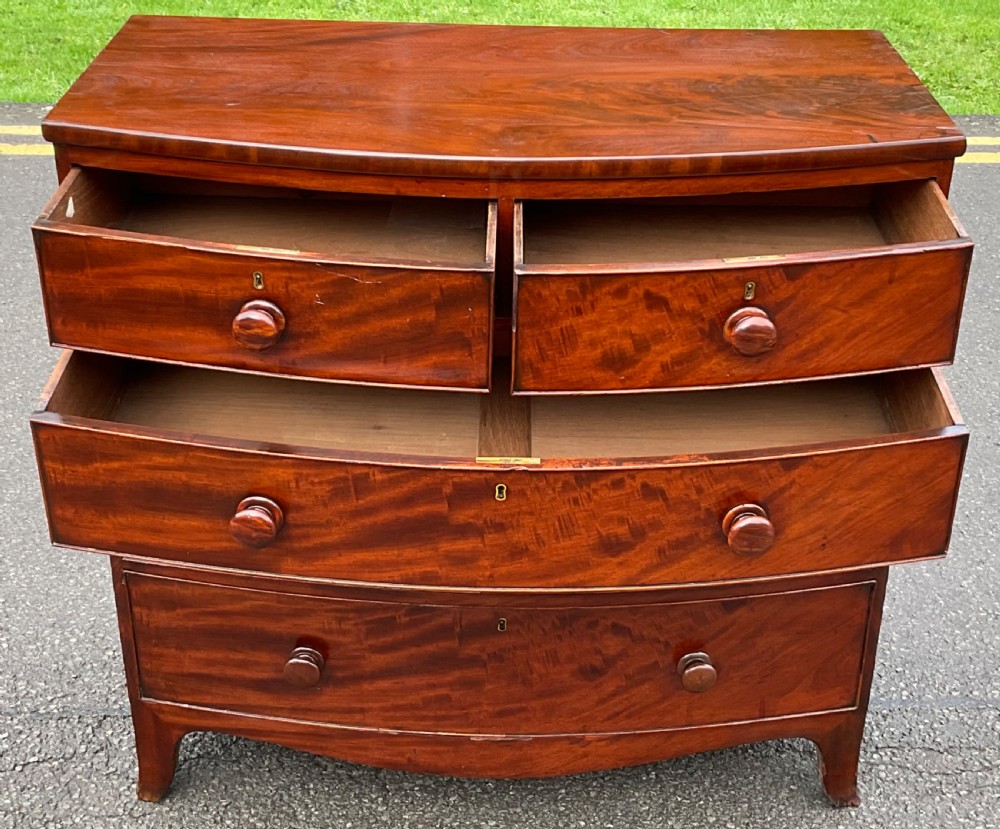 Georgian Mahogany Bowfront Chest of Drawers View VI