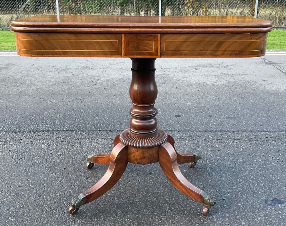Georgian Mahogany Pedestal Tea Table  View II