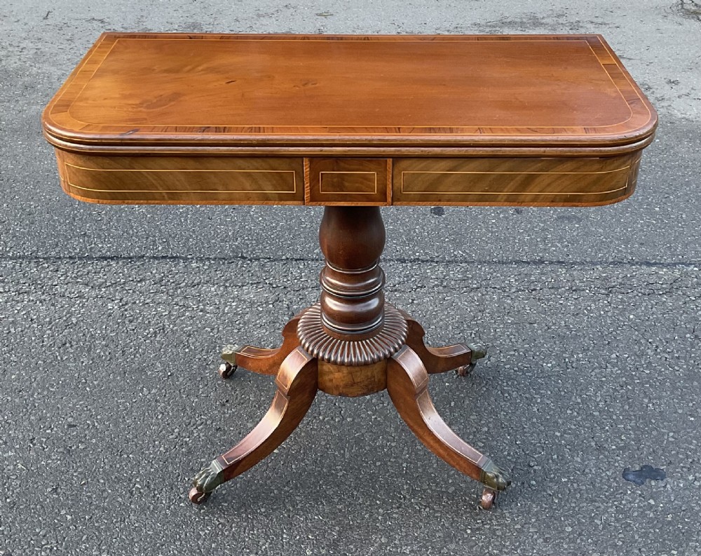 Georgian Mahogany Pedestal Tea Table  View III