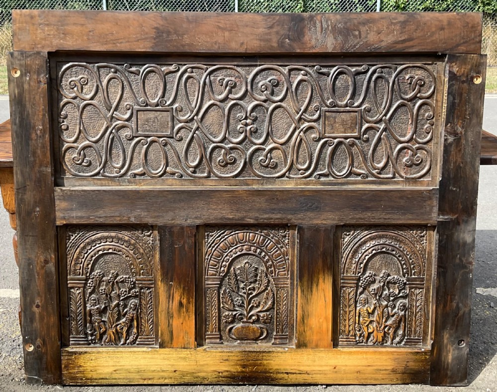 Victorian Large Carved Oak Panel 