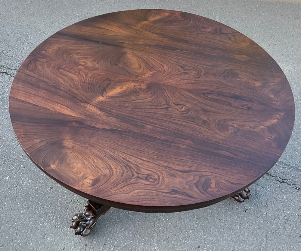 Victorian Rosewood Circular Centre Table  View II