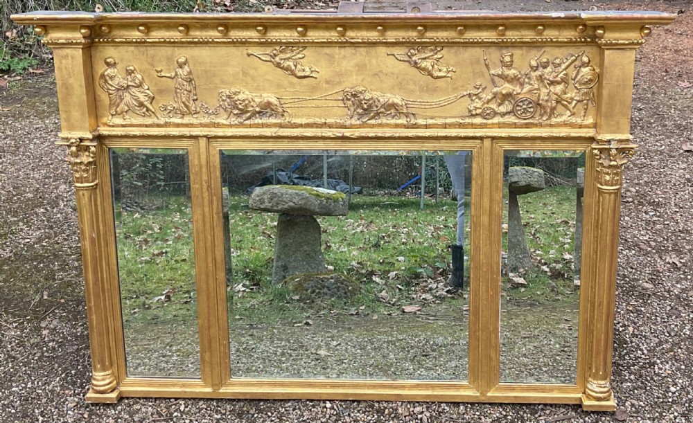 Regency Style Gilt Overmantel Mirror