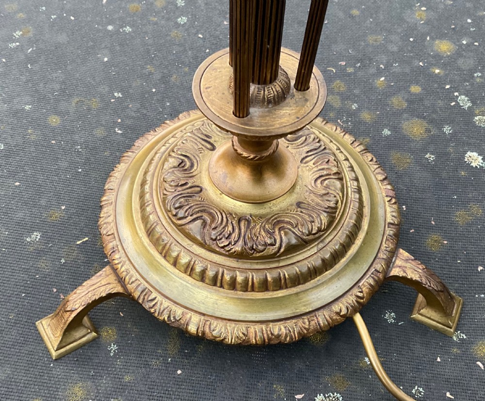 Pair Georgian Style Brass Standard Lamps View VII