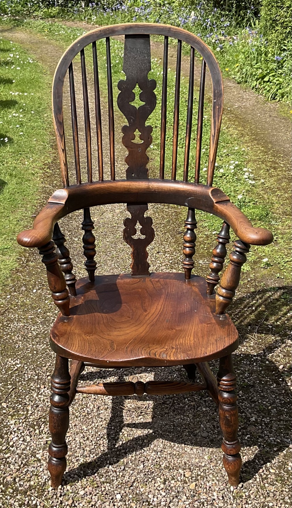 Windsor Elm Stickback Kitchen Armchair 