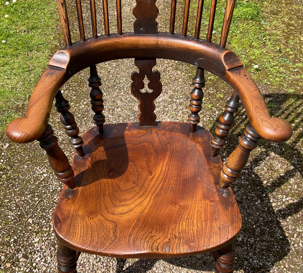 Windsor Elm Stickback Kitchen Armchair  View IV